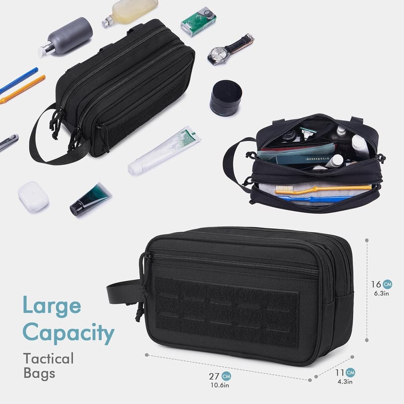 BAGZY 40L Taktikai Utazótáska Cipőrekesszel Sporttáska Hátizsák Edzéshez Munkához - 40L, Black