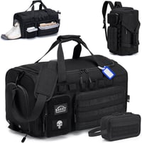 BAGZY 40L Taktikai Utazótáska Cipőrekesszel Sporttáska Hátizsák Edzéshez Munkához - 40L, Black 1