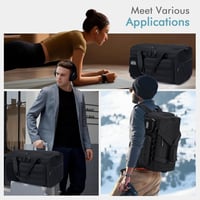 BAGZY 40L Taktikai Utazótáska Cipőrekesszel Sporttáska Hátizsák Edzéshez Munkához - 40L, Black 6