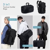 BAGZY 40L Taktikai Utazótáska Cipőrekesszel Sporttáska Hátizsák Edzéshez Munkához - 40L, Black 2
