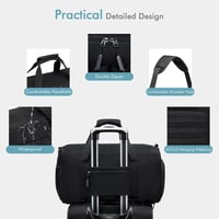 BAGZY 40L Taktikai Utazótáska Cipőrekesszel Sporttáska Hátizsák Edzéshez Munkához - 40L, Black 4