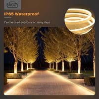 BAGZY Neon LED Szalag 20m Sárga Vízálló IP65 Kültéri Beltéri Használatra 120 LED/m Hajlítható Dekoráció Tápegységgel 3