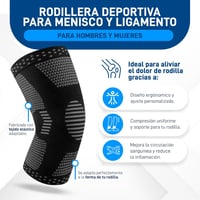 Bahía Aventura Kompressziós Térdrögzítő Meniszkusz Támogatással M Méret Fekete 2