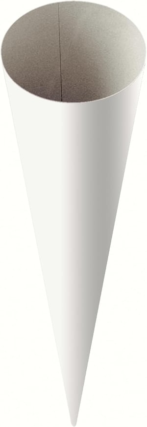 Baier & Schneider Heyda 204870035 bijeli školski tuljac, prazan, za punjenje, poklon vrećica od kartona, visina 35 cm, promjer 11 cm, 380 g/m2