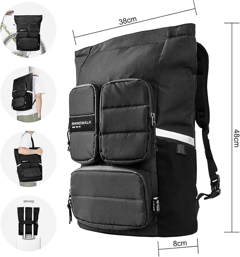 BAIGIO 25L Vízálló Kerékpár Hátizsák Csomagtartóra Laptop Táska Válltáska