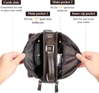 BAIGIO Férfi Bőr Válltáska - Vintage Stílusú Crossbody Messenger Táska Munkához, Utazáshoz - Kávébarna Retro Kivitel 3