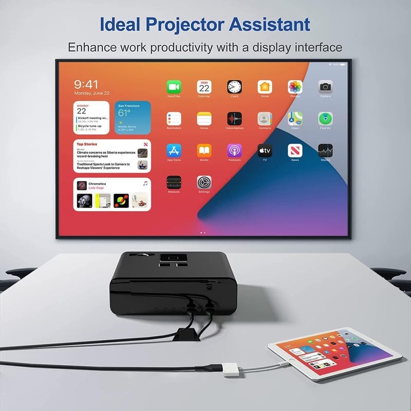 Baishidun Lightning to HDMI Adapter iPhone/iPad Készülékekhez - 1080P Digitális AV Konverter TV/Projektor/Monitor Csatlakoztatásához, iOS Ko