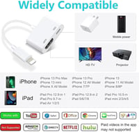 Baishidun Lightning to HDMI Adapter iPhone/iPad Készülékekhez - 1080P Digitális AV Konverter TV/Projektor/Monitor Csatlakoztatásához, iOS Ko 6