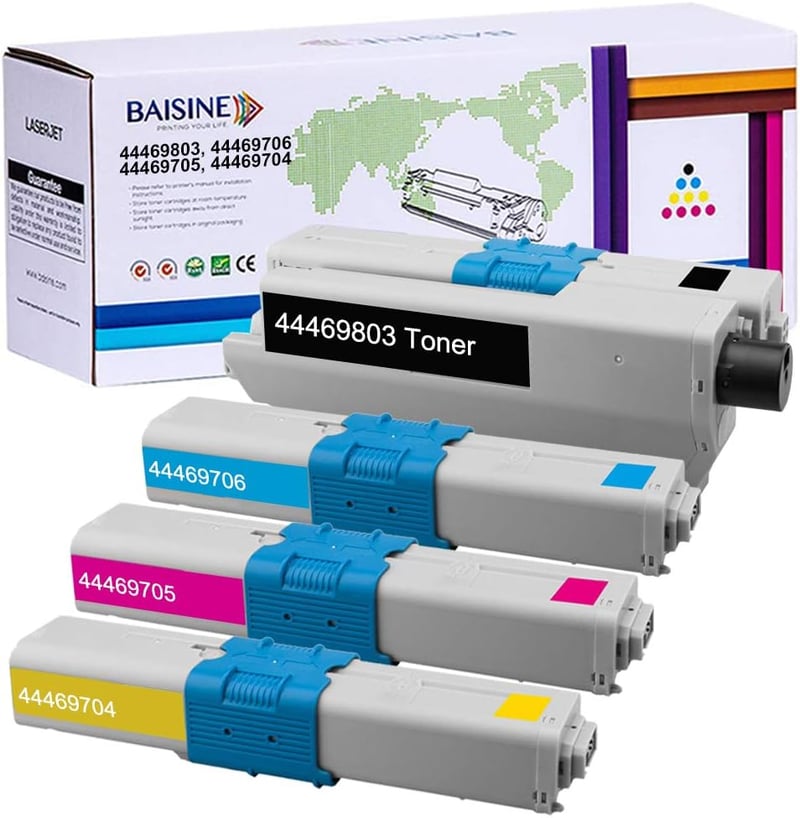 BAISINE 4 db Toner OKI MC362 MC362dn C531dn MC562 MC352 C310 C330 BCMY