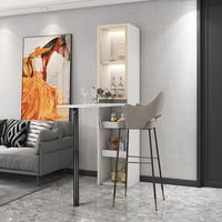 Picioare de masă Baitang din oțel inoxidabil, picioare de mobilier telescopice pliabile cu înălțime reglabilă, suport pentru blat de bar, cu talpă de protecție și șuruburi, 55-85 cm, negru 6