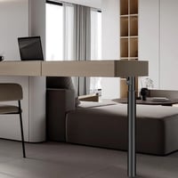 Picioare de masă Baitang din oțel inoxidabil, picioare de mobilier telescopice pliabile cu înălțime reglabilă, suport pentru blat de bar, cu talpă de protecție și șuruburi, 55-85 cm, negru 2