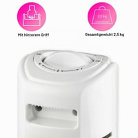 BAKAJI Samostojeći toranj ventilator s oscilacijom, 3 brzine i 3 načina rada, tih rad, 45W, visina 78 cm, kabel 1,5 m, bijeli 4
