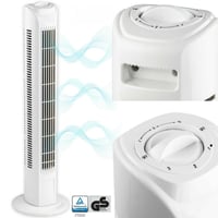 BAKAJI Samostojeći toranj ventilator s oscilacijom, 3 brzine i 3 načina rada, tih rad, 45W, visina 78 cm, kabel 1,5 m, bijeli 7