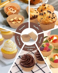 Bake Choice muffin papírforma natúr, zsírálló pergamen - 200 db 7