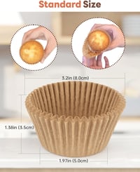 Bake Choice muffin papírforma natúr, zsírálló pergamen - 200 db 4