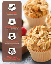 Bake Choice muffin papírforma natúr, zsírálló pergamen - 200 db 3