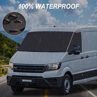 BAKENLON Szélvédő Takaró VW Crafter 2006-2017 - Vízálló Hővédő Szélvédőponyva, Jég, Hó és Por Ellen, 600D Anyagból, Fekete 6