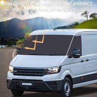 BAKENLON Szélvédő Takaró VW Crafter 2006-2017 - Vízálló Hővédő Szélvédőponyva, Jég, Hó és Por Ellen, 600D Anyagból, Fekete 3