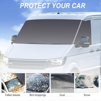 BAKENLON Szélvédő Takaró VW Crafter 2006-2017 - Vízálló Hővédő Szélvédőponyva, Jég, Hó és Por Ellen, 600D Anyagból, Fekete 5