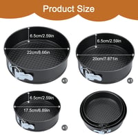Bakiauli Springform Tortaforma 18-22 cm Teflonbevonatú Kerek Sütőforma - Ø18cm/Ø20cm/Ø22cm 2