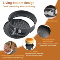 Bakiauli Springform Tortaforma 18-22 cm Teflonbevonatú Kerek Sütőforma - Ø18cm/Ø20cm/Ø22cm 3