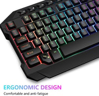 BAKTH Gaming Billentyűzet és Egér Szett LED Háttérvilágítás USB Vízálló 3600 DPI 2