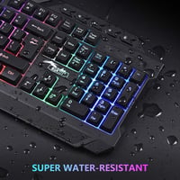 BAKTH Gaming Billentyűzet és Egér Szett LED Háttérvilágítás USB Vízálló 3600 DPI 7
