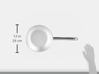 Aluminijska tava Baldassare Agnelli s visokim rubom, debljine 5 mm, s ručkom od nehrđajućeg čelika, srebrna, promjera 28 cm 4
