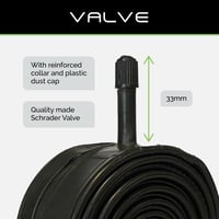 Cameră de aer pentru bicicletă FAT Baldwin 20 x 4.0-4.25, valvă Schrader de 33 mm, cu levier pentru anvelope inclus 3