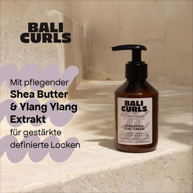 Bali Curls Hidratáló Göndör Hajkrém 6x150ml - Sheavaj, Kókuszolaj és Ylang Ylang - Puha és Formált Fürtökért