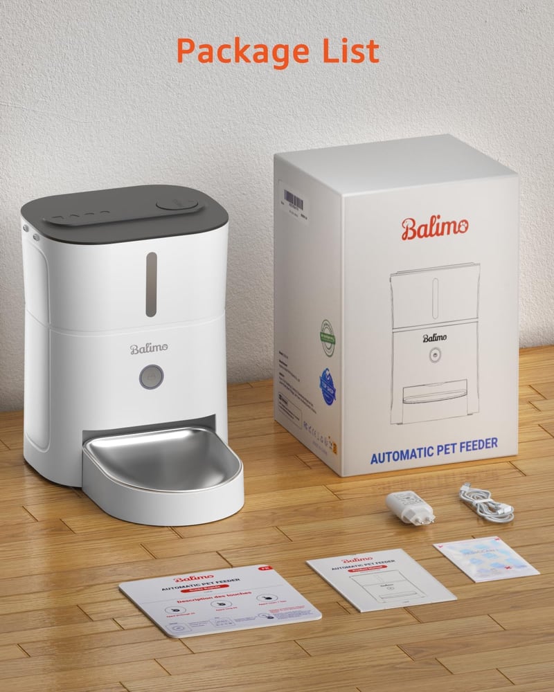 Balimo 3L Automata Macskaeledel Adagoló Időzítővel és Éjszakai Fénnyel