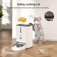 Balimo WiFi automata kisállat etetőgép rozsdamentes tállal, 3 L - fehér 4