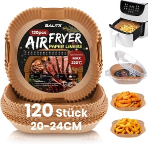 BALITTA légfryer sütőpapír, négyzet alakú, 20 cm - 120 db