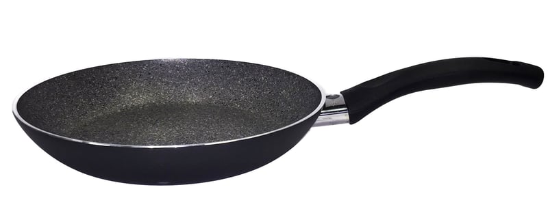 Tigaie antiaderentă pentru inducție BALLARINI Bologna Granitium 28 cm cu indicator de temperatură, aluminiu, negru