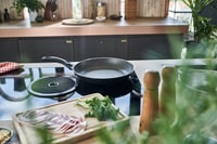 Tigaie antiaderentă pentru inducție BALLARINI Bologna Granitium 28 cm cu indicator de temperatură, aluminiu, negru 2