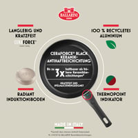 Panvica BALLARINI Ledro 28 cm, hliníková, na indukciu, s keramickým nepriľnavým povrchom, Thermopoint, béžová, vyrobená v Taliansku 8
