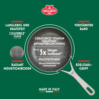 BALLARINI Salina panvica s pokrievkou, 28 cm, keramický nepriľnavý povrch, indukcia, na všetky typy sporákov, hliník, sivá 6