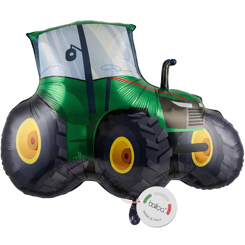 balloa XXL Fóliový balón Traktor Farma pre deti - Héliový balón na narodeniny, párty dekorácia pre chlapcov a dievčatá, 70 cm