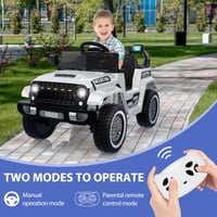 Električni dječji automobil Baloveby 12V, s daljinskim upravljačem 2.4G, Bluetoothom, glazbom, sirenom i svjetlima, 3-6,5 km/h, za djecu od 3-8 godina 3