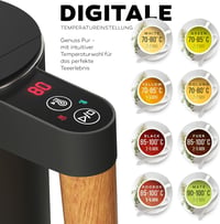 Fierbător de apă BALTER WK-08 cu control al temperaturii 40-100°C, pereți dubli, 1,5L, 2200W - alb 2