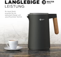 Fierbător de apă BALTER WK-08 cu control al temperaturii 40-100°C, pereți dubli, 1,5L, 2200W - alb 7