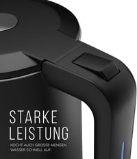 Balter WK-4 Rozsdamentes Elektromos Vízforraló 1.7L Dupla Falú LED Fekete 6