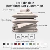 Bambaw 100% bambusz nyári paplanhuzat 240 x 220 cm Sand színben, hipoallergén légáteresztő hűvös ágynemű huzat 8