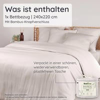 Bambaw 100% bambusz nyári paplanhuzat 240 x 220 cm Sand színben, hipoallergén légáteresztő hűvös ágynemű huzat 2