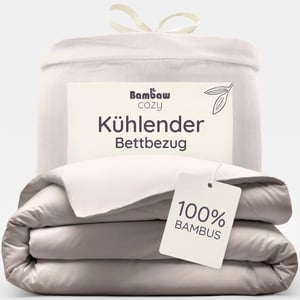 Bambaw 100% bambusz nyári paplanhuzat 240 x 220 cm Sand színben, hipoallergén légáteresztő hűvös ágynemű huzat