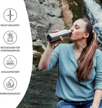 Bambaw Rozsdamentes Acél Kulacs 1000ml - Szivárgásmentes Újrahasználható Ivópalack Kempinghez, Túrázáshoz - BPA-mentes Környezetbarát Sportp 3