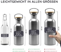 Bambaw Rozsdamentes Acél Kulacs 1000ml - Szivárgásmentes Újrahasználható Ivópalack Kempinghez, Túrázáshoz - BPA-mentes Környezetbarát Sportp 5
