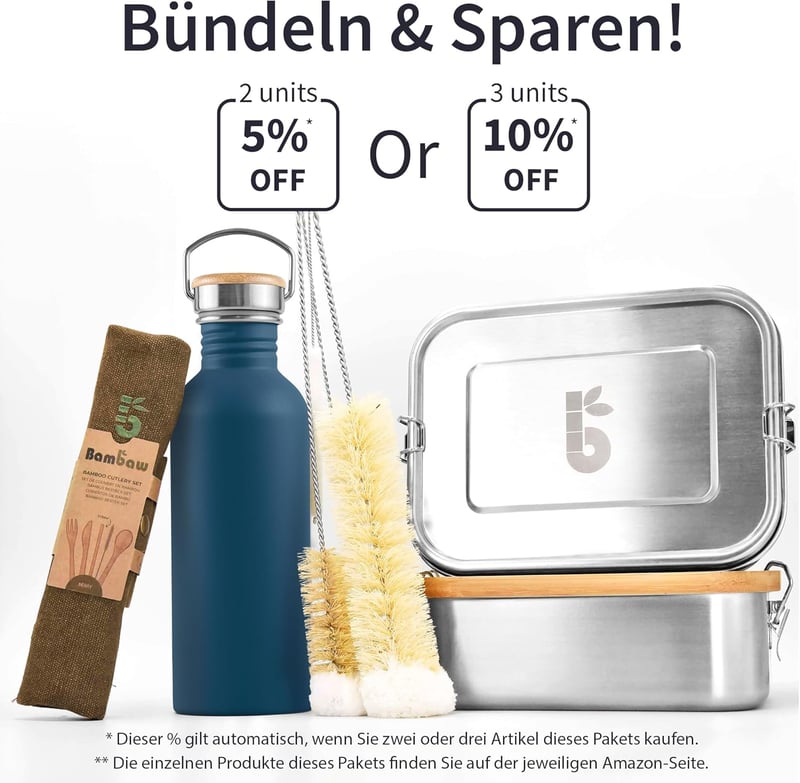 Bambaw Rozsdamentes Acél Kulacs 750ml - Szivárgásmentes Kék Ivópalack, BPA-mentes Fém Vizes Palack, Nem Hőszigetelt Azúrkék Kulacs - Azure Blue