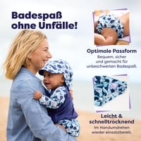 Bambino Mio Újrahasználható Úszópelenka Csecsemőknek és Kisgyerekeknek, Bálna mintás, S méret, 0-6 hónap 2
