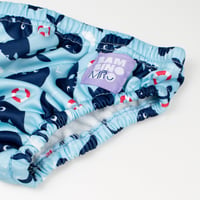 Bambino Mio Újrahasználható Úszópelenka Csecsemőknek és Kisgyerekeknek, Bálna mintás, S méret, 0-6 hónap 7